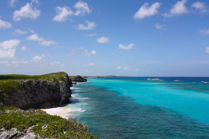 View over the cliffs at Mudjin Harbour