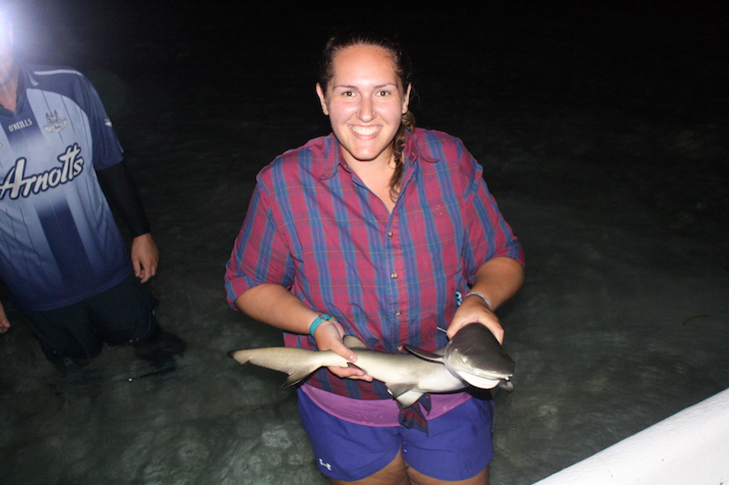 me with a juvenile lemon shark